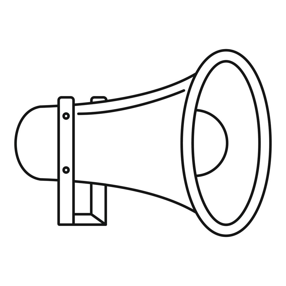 Antique megaphone icon, outline style vector