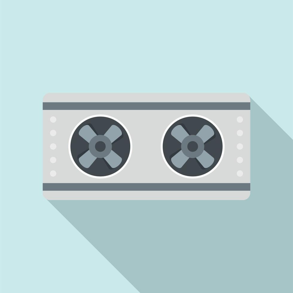 Outside conditioner fans icon, flat style vector