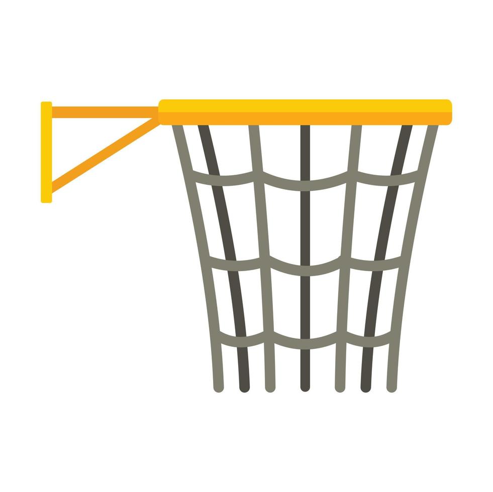 Basketball basket icon, flat style vector