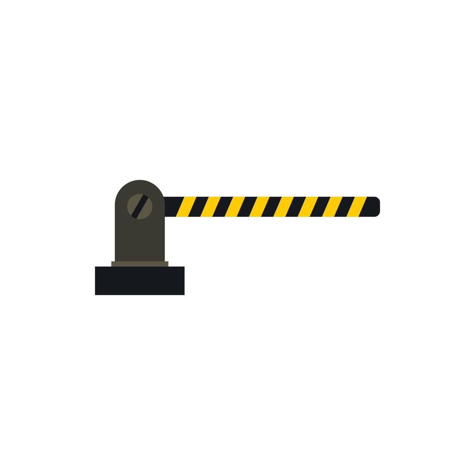 Gate in parking lot icon, flat style vector