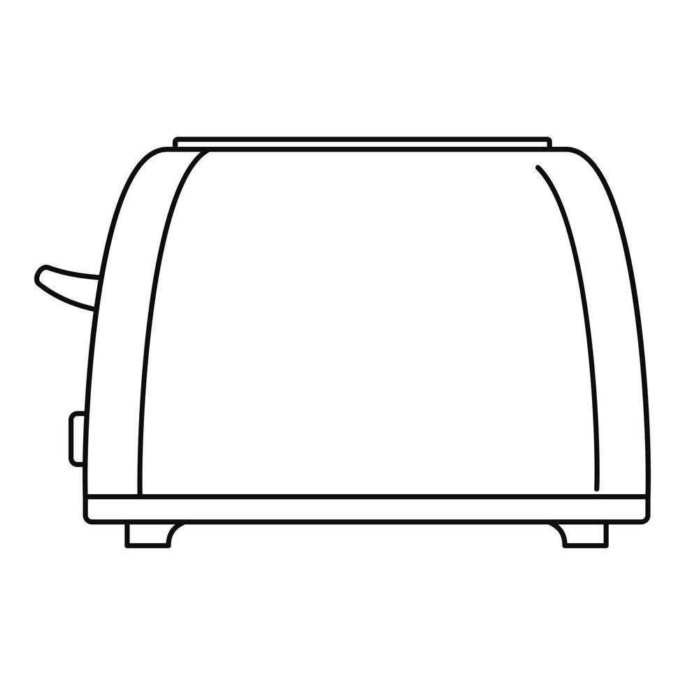 Old toaster icon, outline style vector