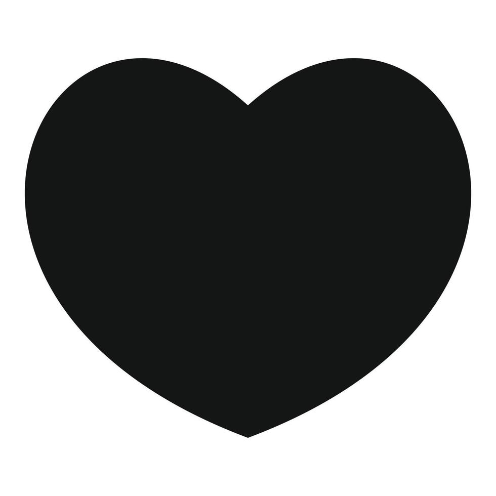 Sympathetic heart icon, simple style. vector