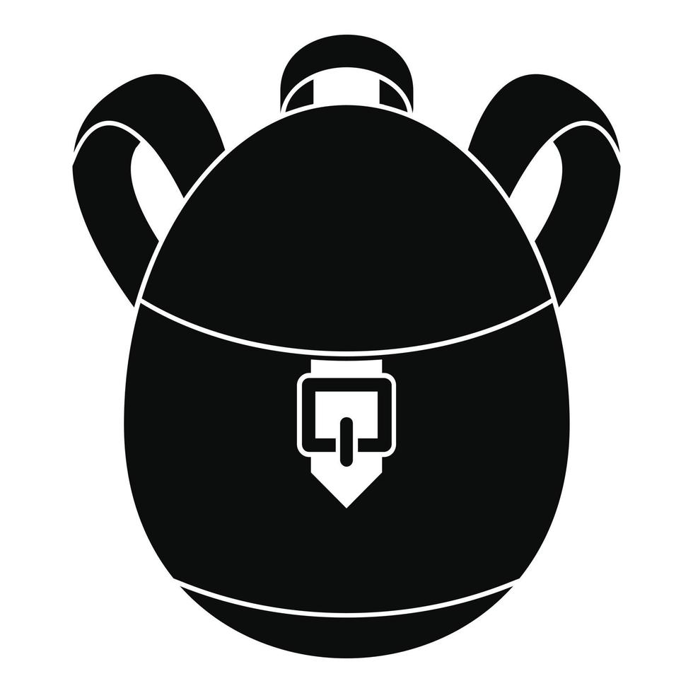 icono de mochila, estilo simple vector