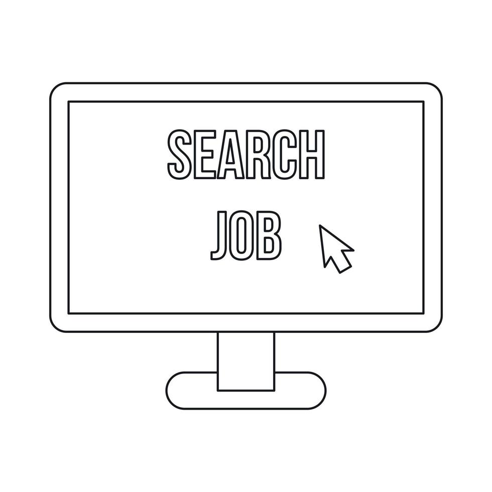 Search Job icon, outline style vector