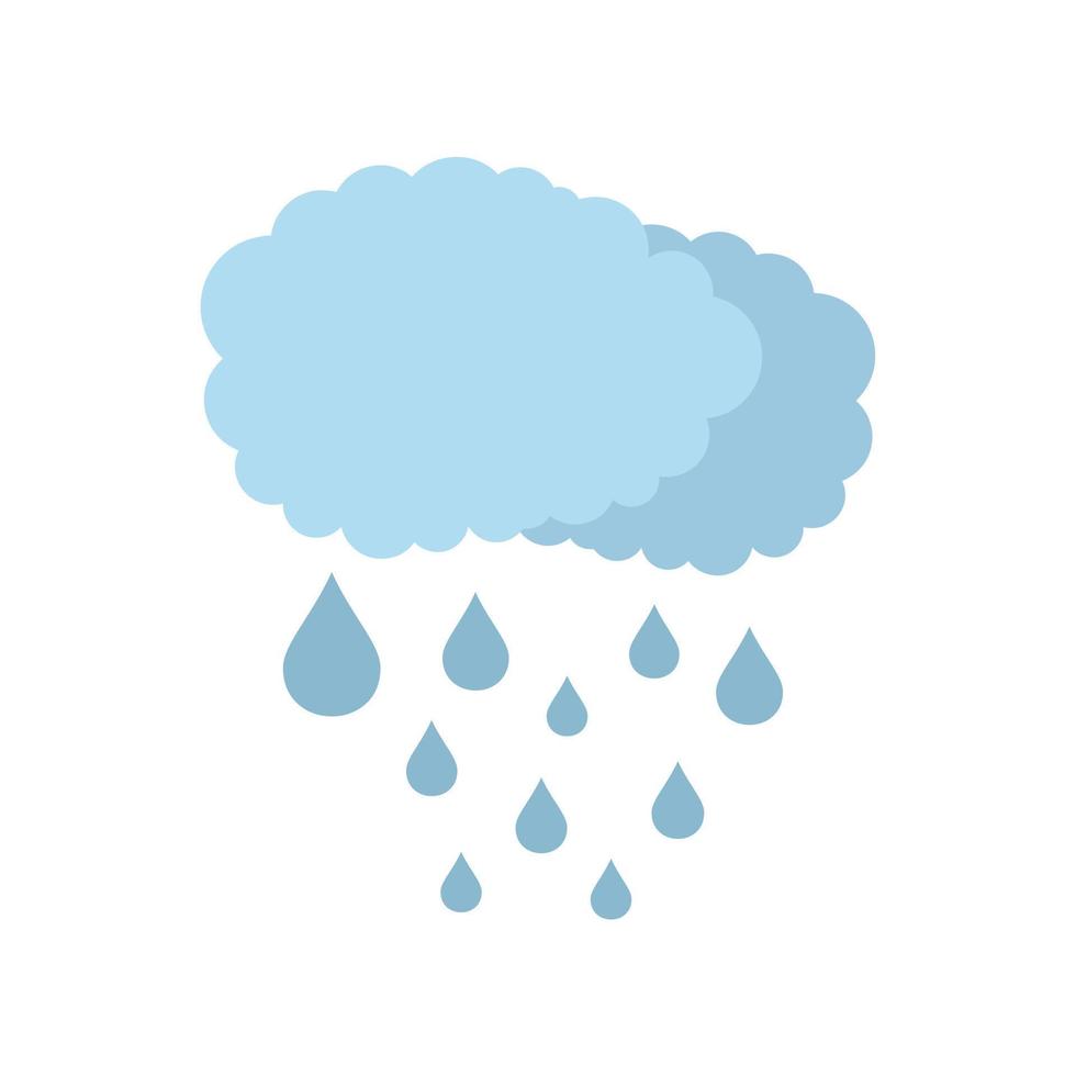 Cloud rain icon, flat style vector