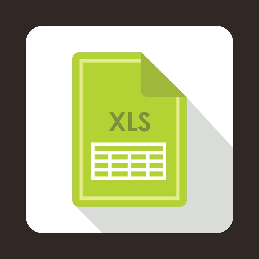 File XLS icon, flat style vector