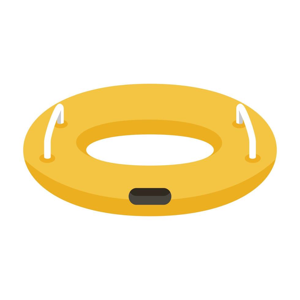 Inflatable ring icon, flat style vector