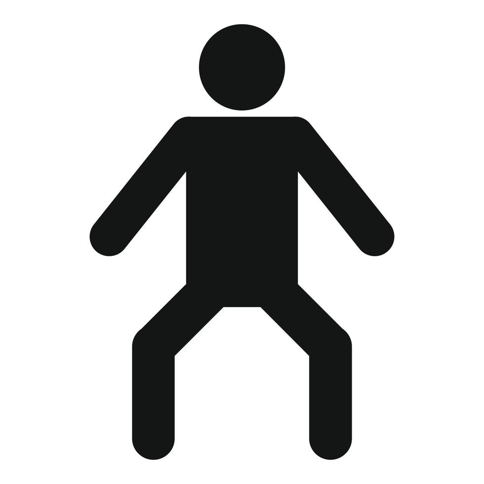 figura de palo stickman icono pictograma vector simple