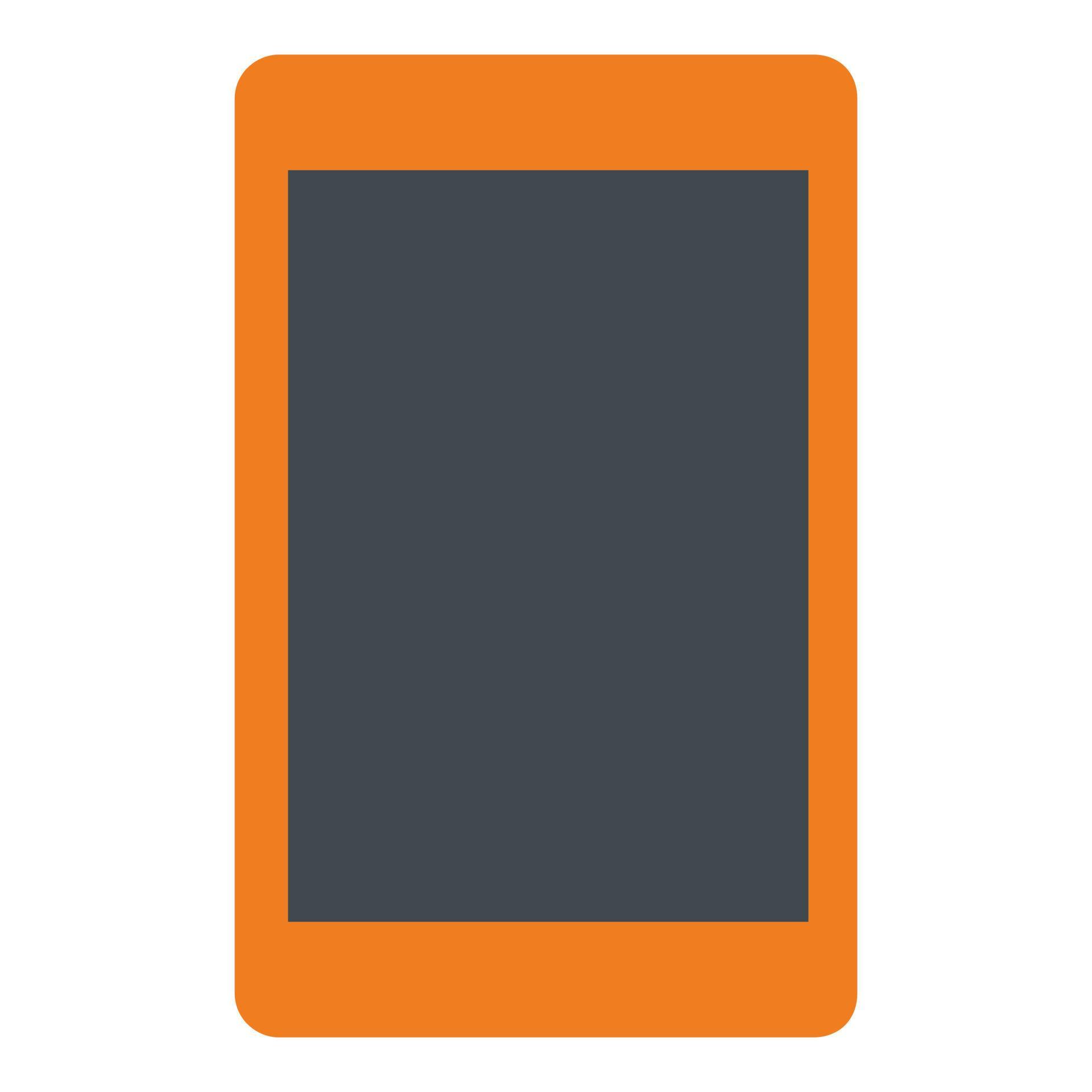 Orange tablet icon, flat style 14490175 Vector Art at Vecteezy