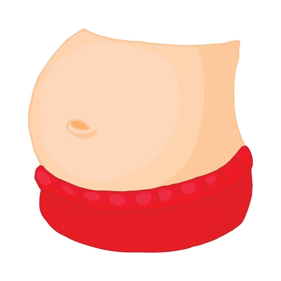 Fat belly icon in cartoon style vector