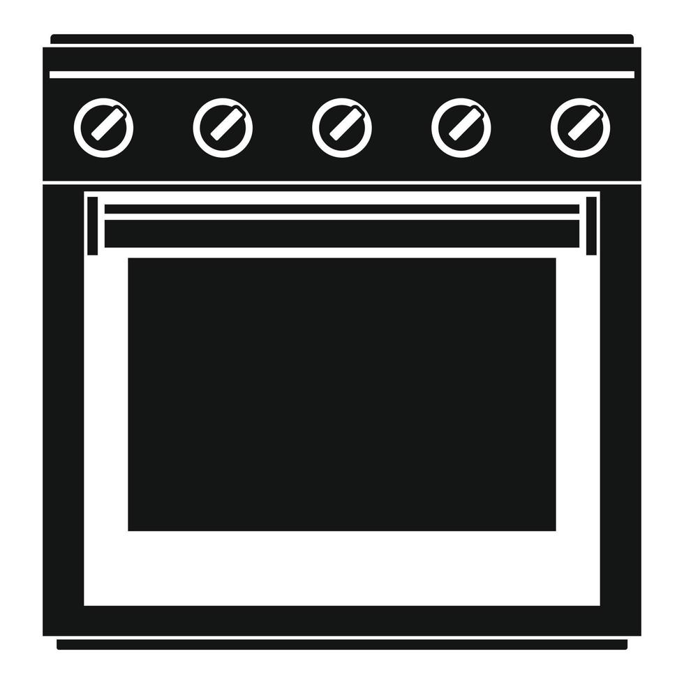 icono de cocina de gas grande, estilo simple vector