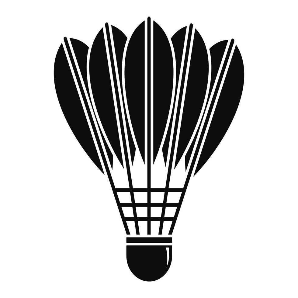 Shuttlecock icon, simple style vector