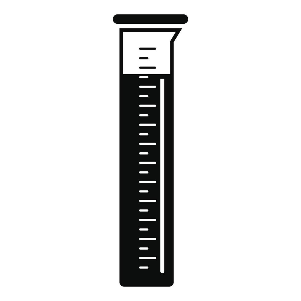 Measurement test tube icon, simple style vector