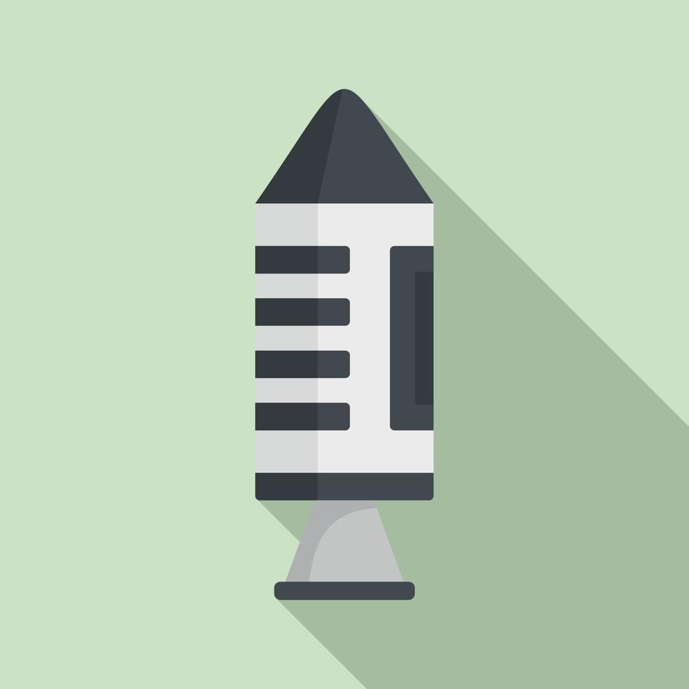 Spaceship icon, flat style vector