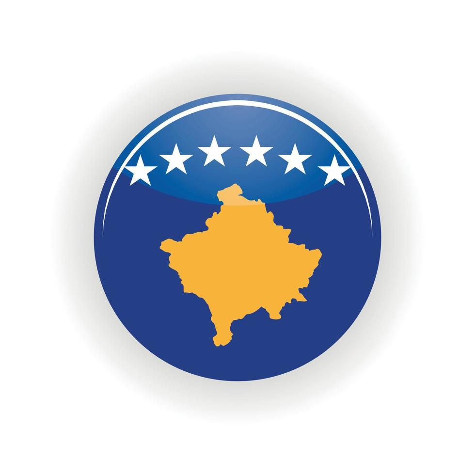 círculo de icono de kosovo vector