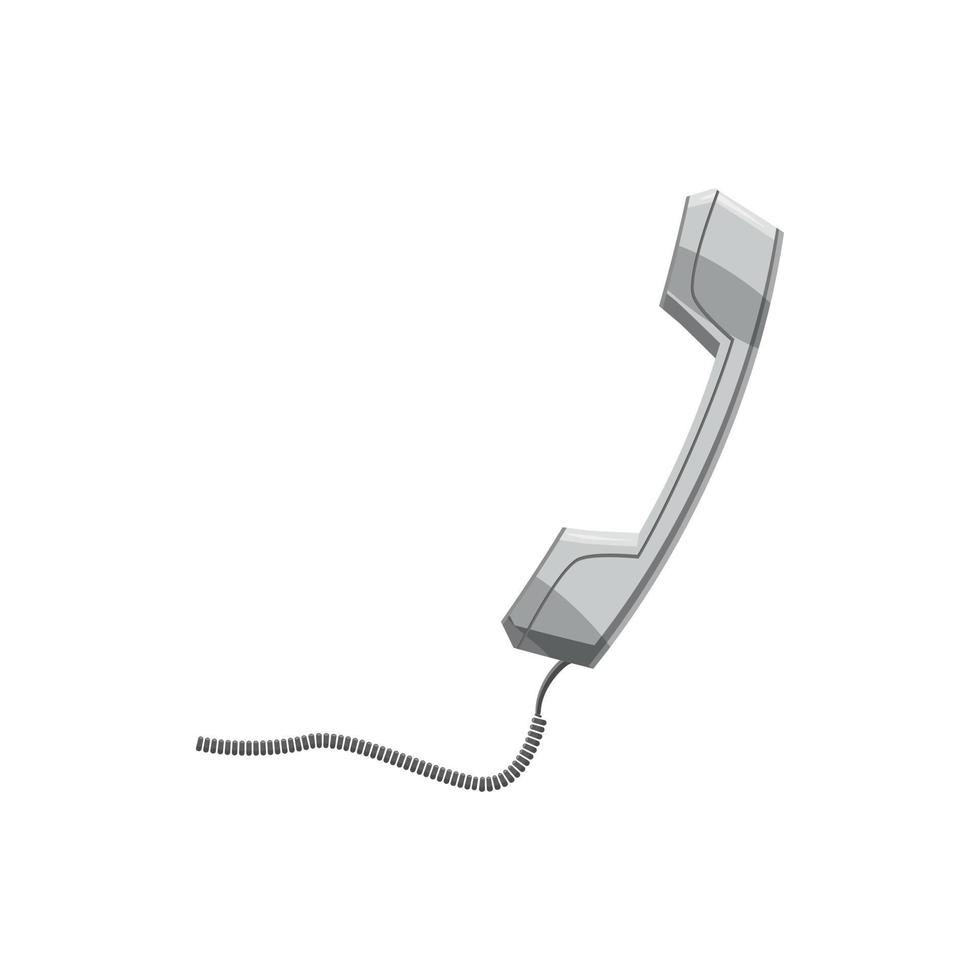 Grey handset icon, cartoon style vector