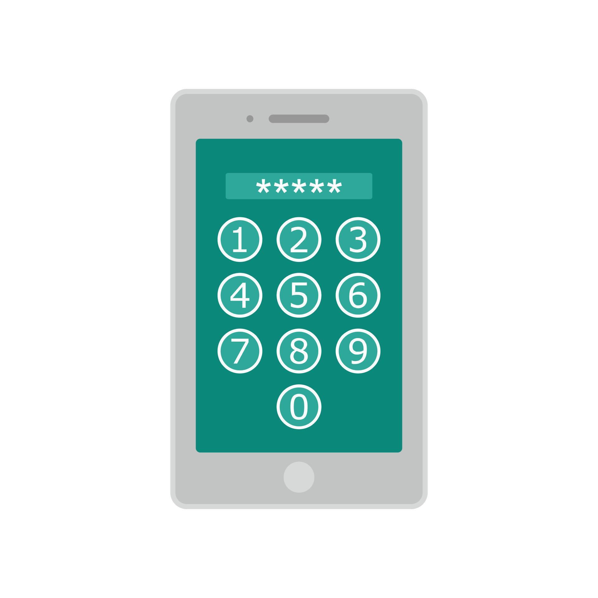 Device lock code icon, flat style 14490308 Vector Art at Vecteezy