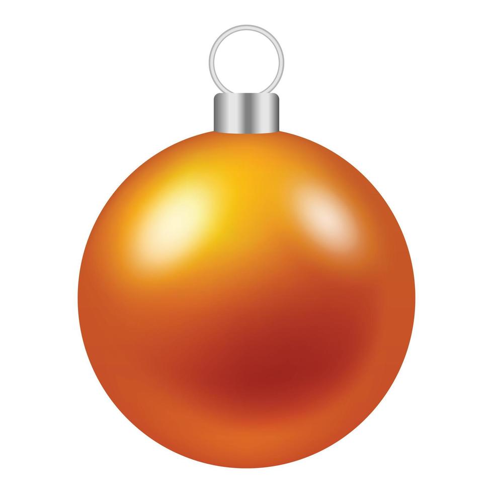 icono de árbol de bolas de navidad doradas, estilo realista vector