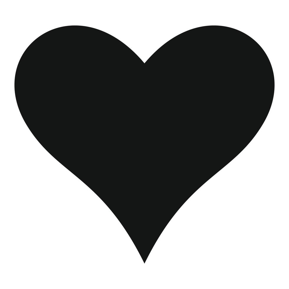 Affectionate heart icon, simple style. vector