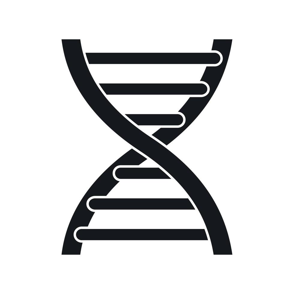 icono de ADN, estilo simple vector