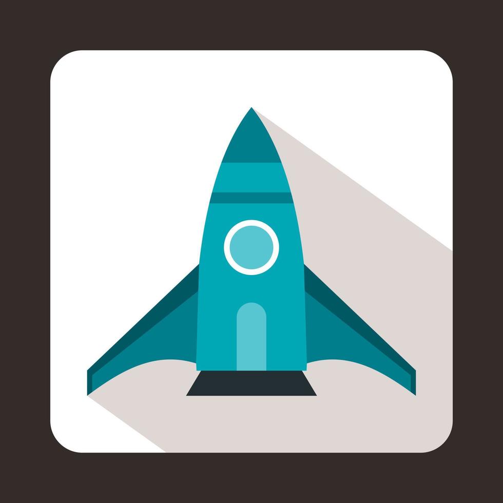 Rocket icon, flat style vector