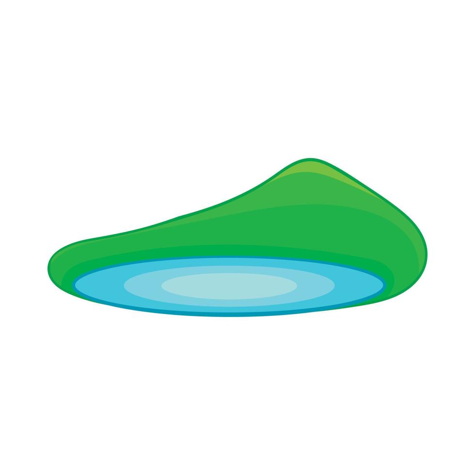 Lake icon in cartoon style vector