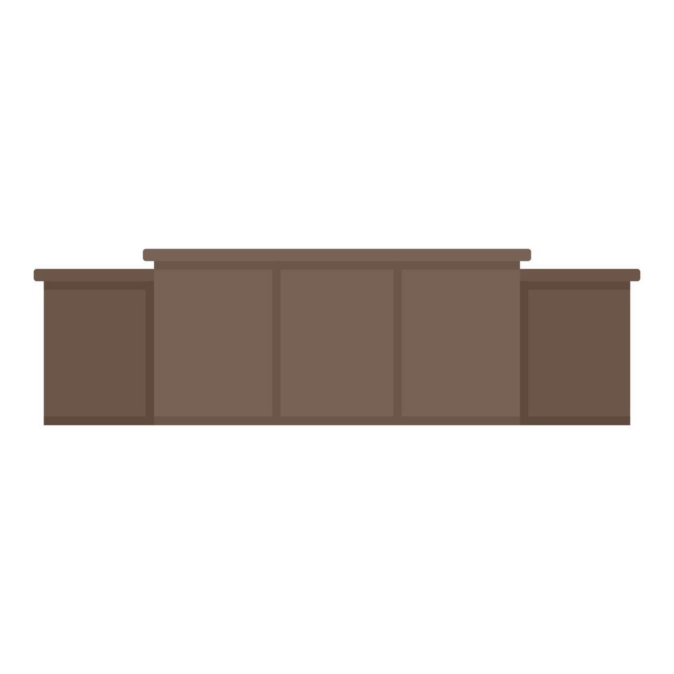Judge table icon, flat style vector