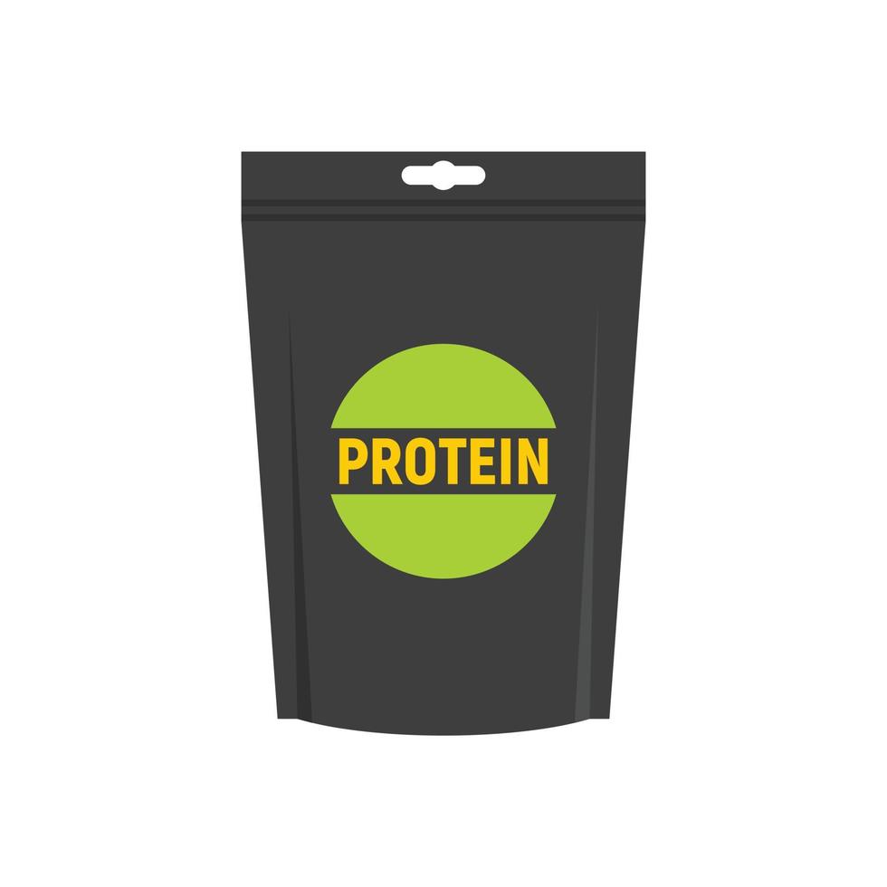 Protein package icon, flat style vector