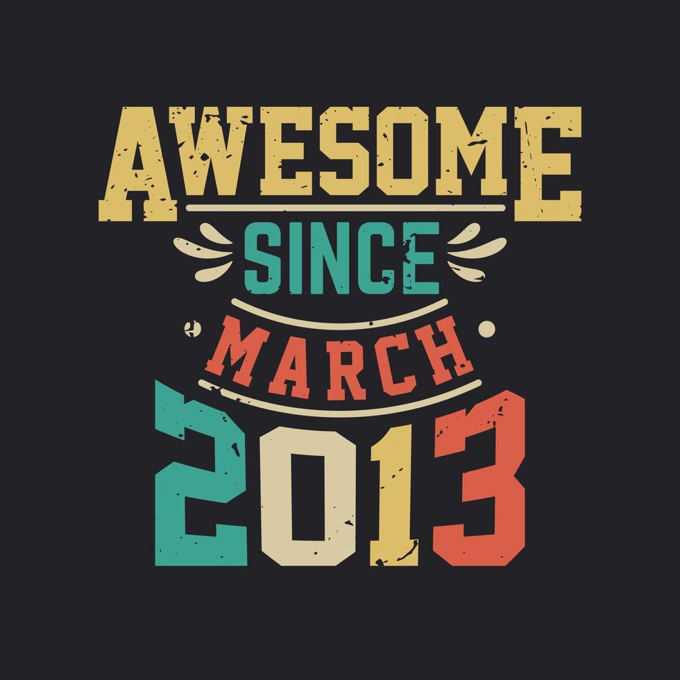 Awesome since 2013 Limited Edition. 2013 Awesome since Retro Awesome since 2013 Limited Edition. 2013 Awesome since Retro