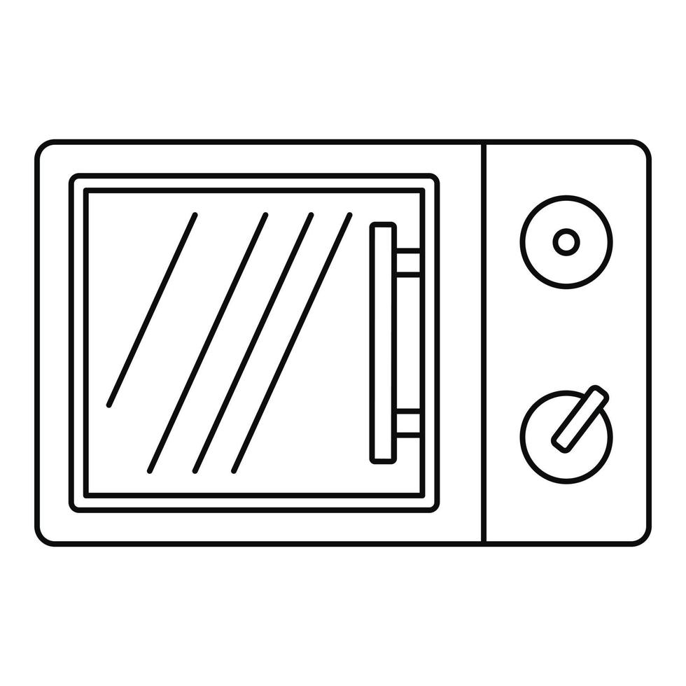 Electric microwave icon, outline style vector