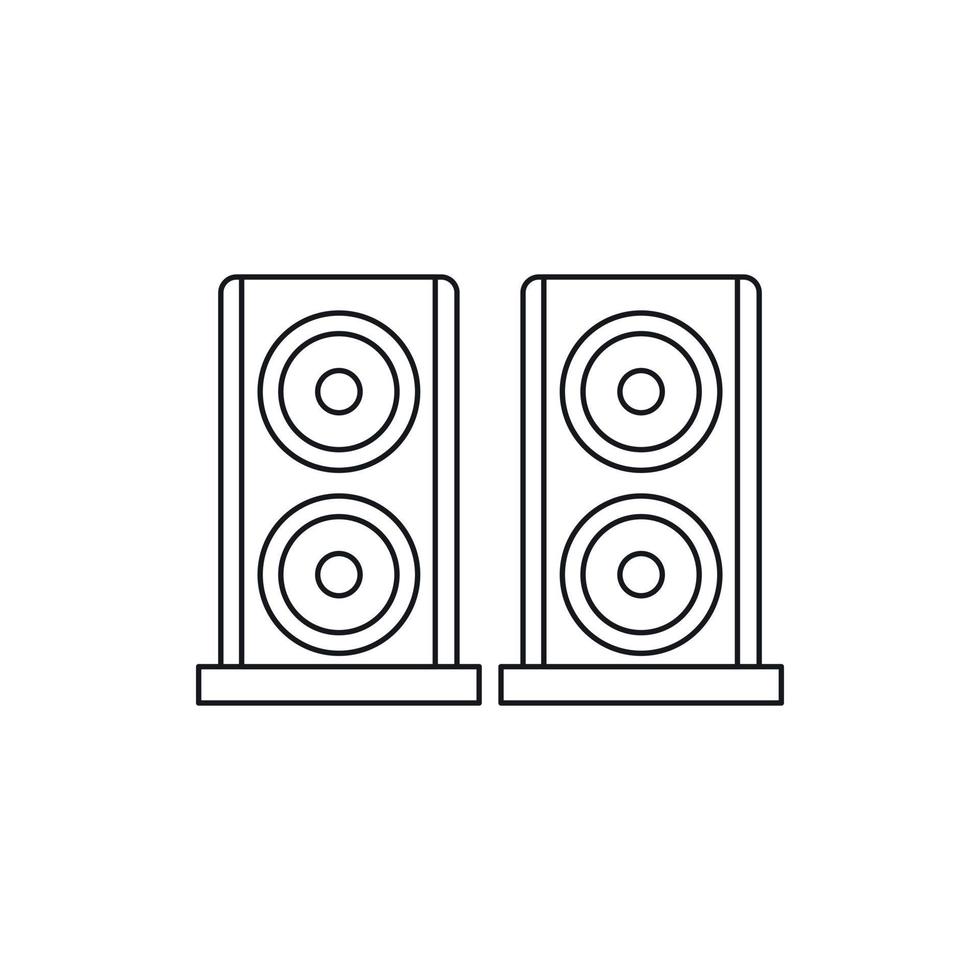 Two audio speakers icon, outline style vector