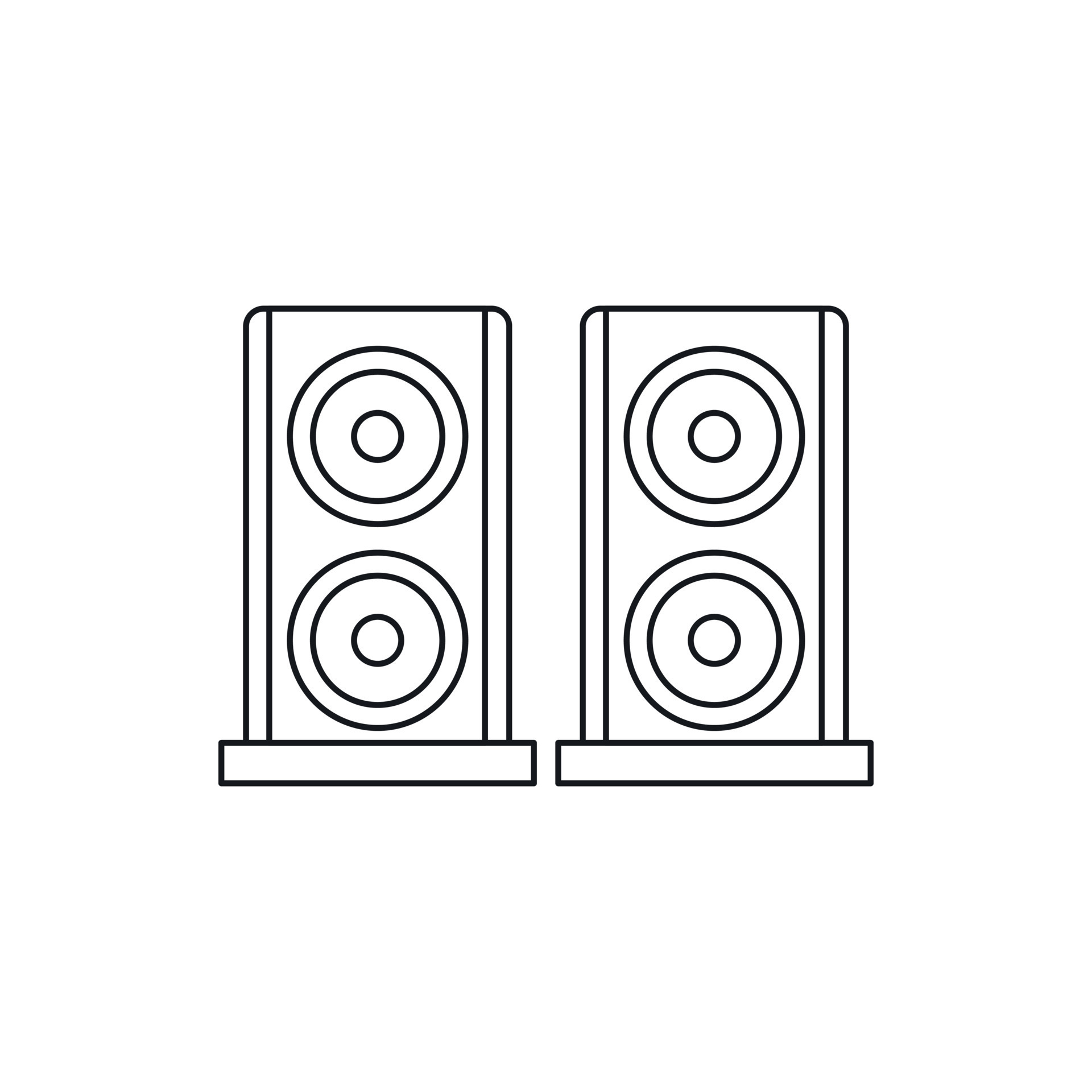 Two audio speakers icon, outline style 14490491 Vector Art at Vecteezy