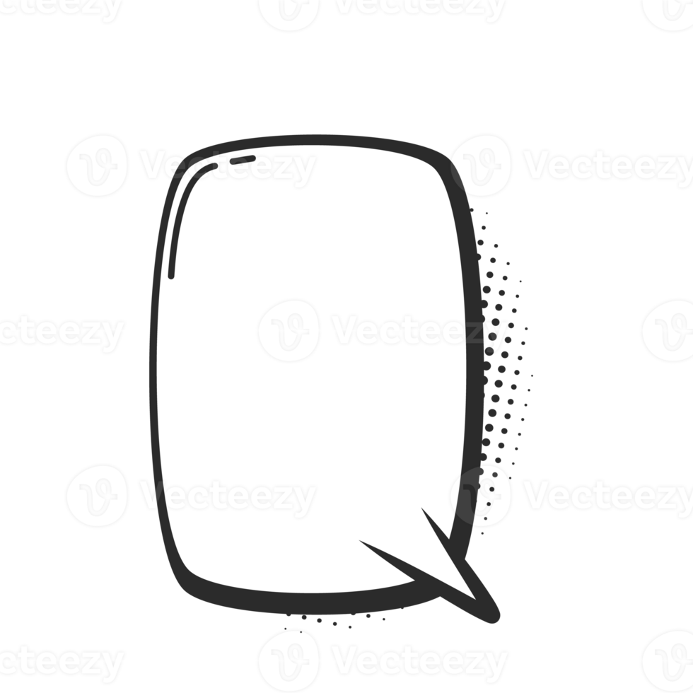 hand drawn speech bubble for chatting cartoon characters png