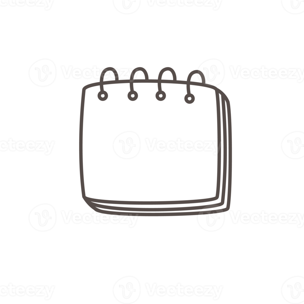 conjunto de garabatos de diario de viñetas. elementos de cuaderno planificador dibujado a mano png