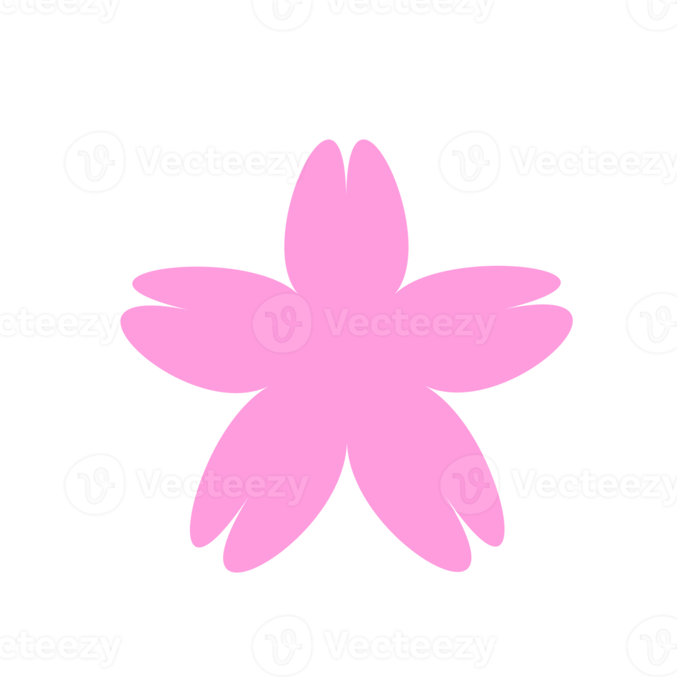 Blooming flower silhouette. Simple flowers for a beautiful decoration png