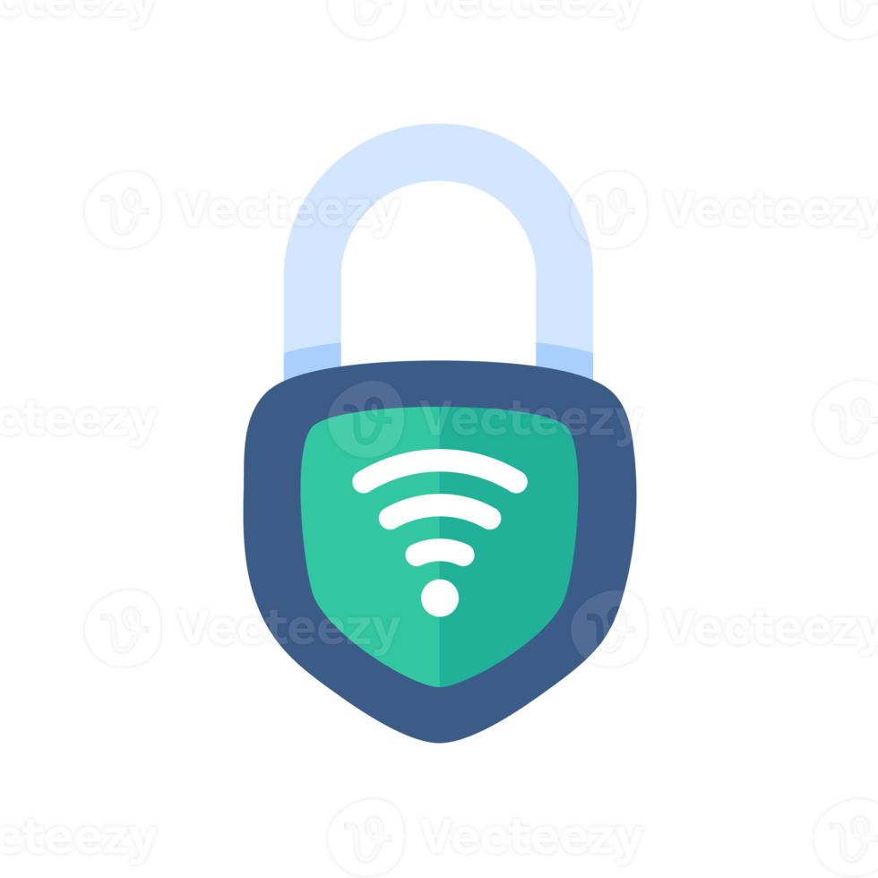 Unlocking the padlock with authentication technology. privacy protection concept png