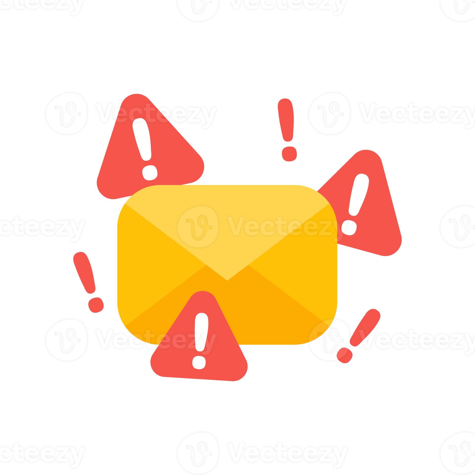 Yellow envelope. The concept of communication and email notification