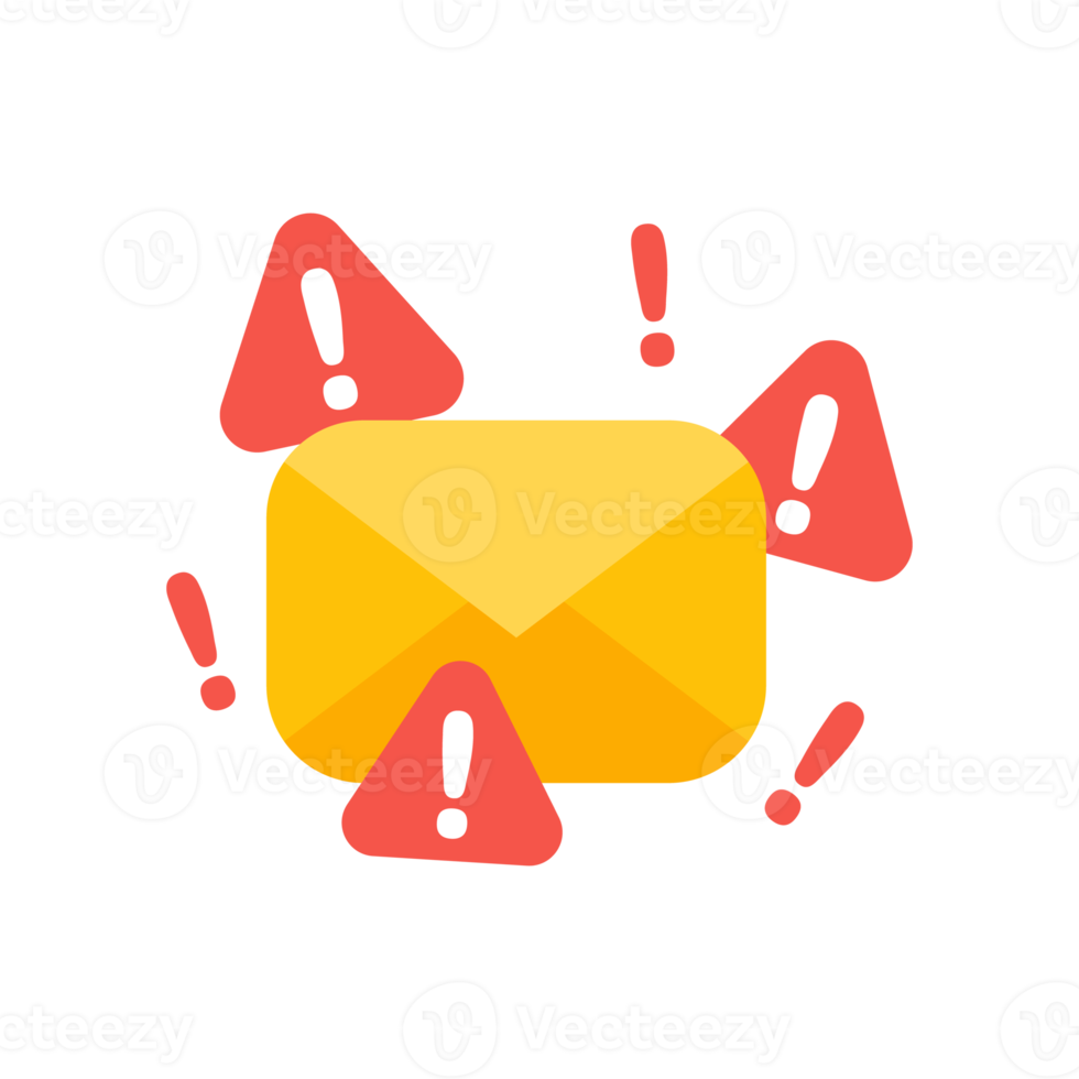 Yellow envelope. The concept of communication and email notification via online channels. png