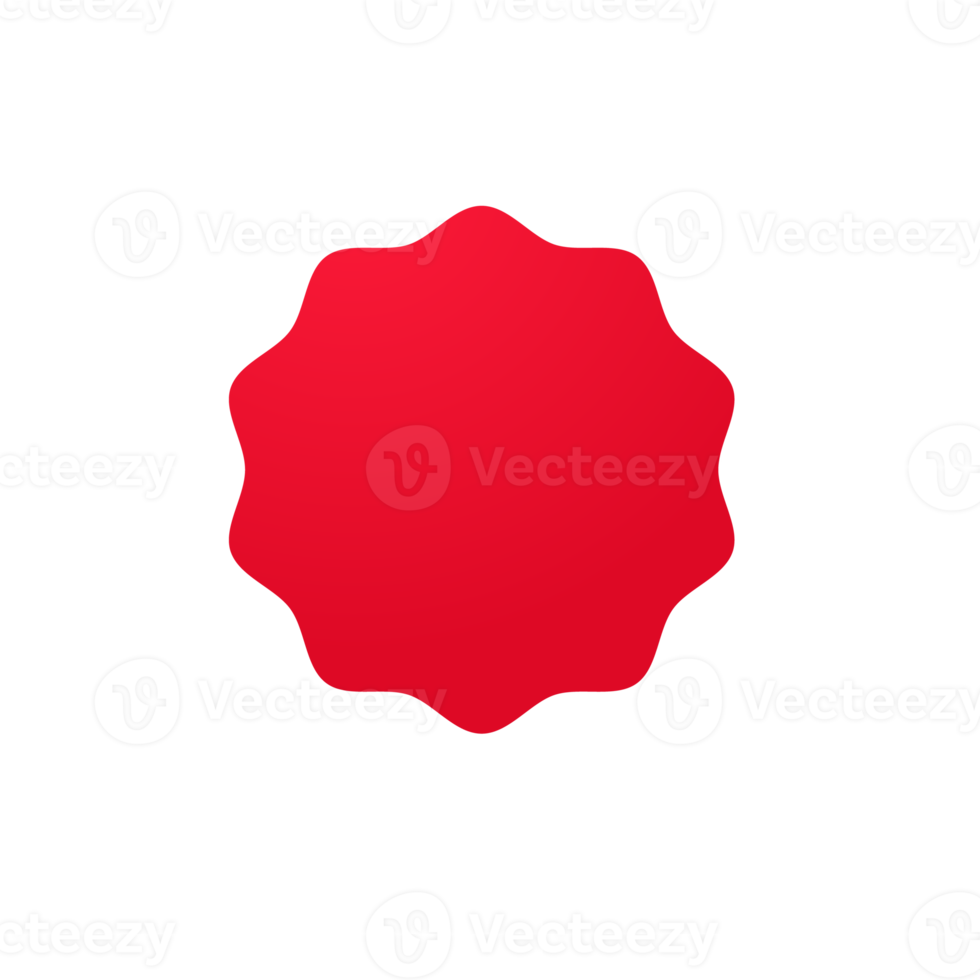 forma di base rossa per etichetta di offerta speciale di adesivi per nuovi prodotti png