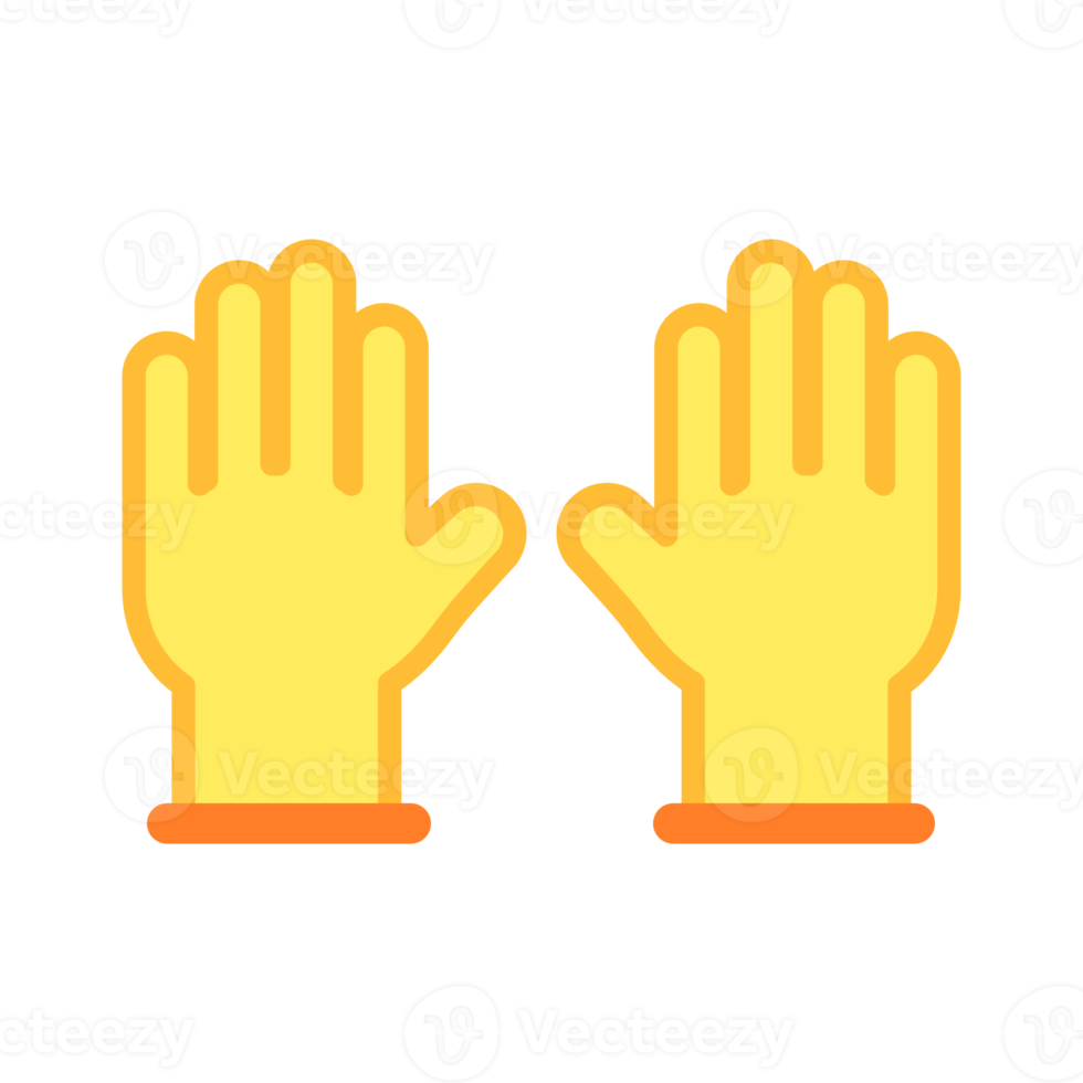 Hand icon. Cartoon hand wearing gloves to prevent virus The concept of hand washing kills bacteria png