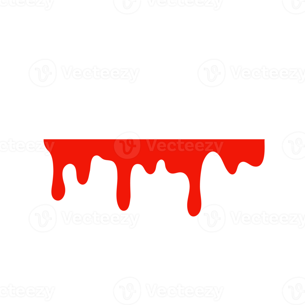 bloed vergoten. een rode kleverige vloeistof die leek op druipend bloed. halloween misdaad concept. png