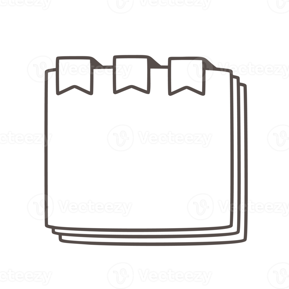 conjunto de garabatos de diario de viñetas. elementos de cuaderno planificador dibujado a mano png