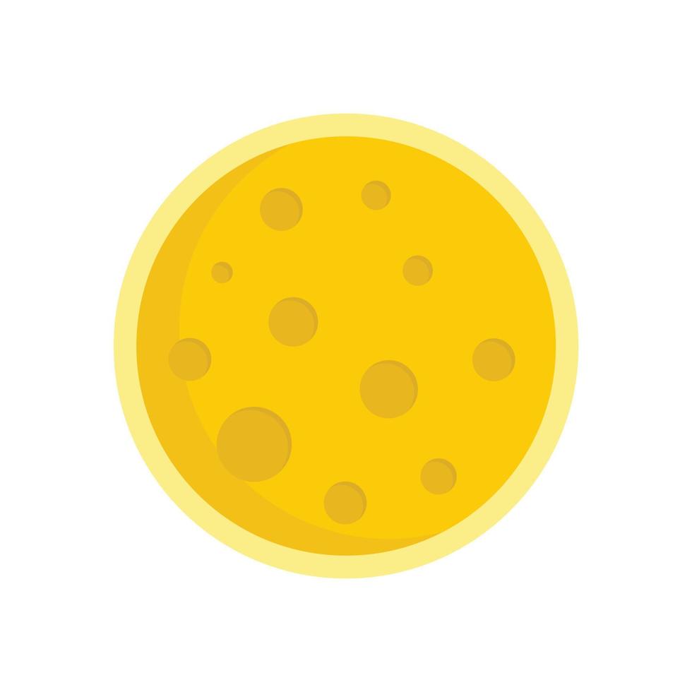 Full magic moon icon, flat style vector