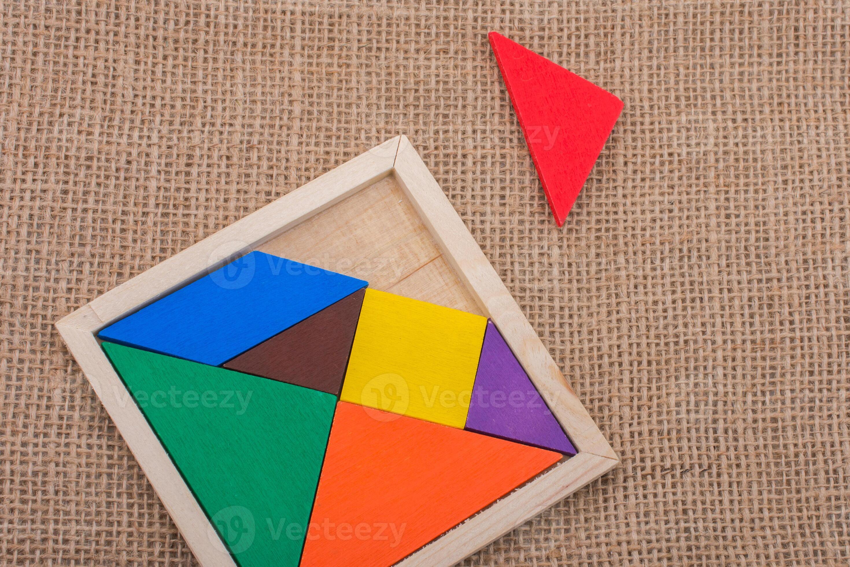Pieces of a square tangram puzzle 14491542 Stock Photo at Vecteezy