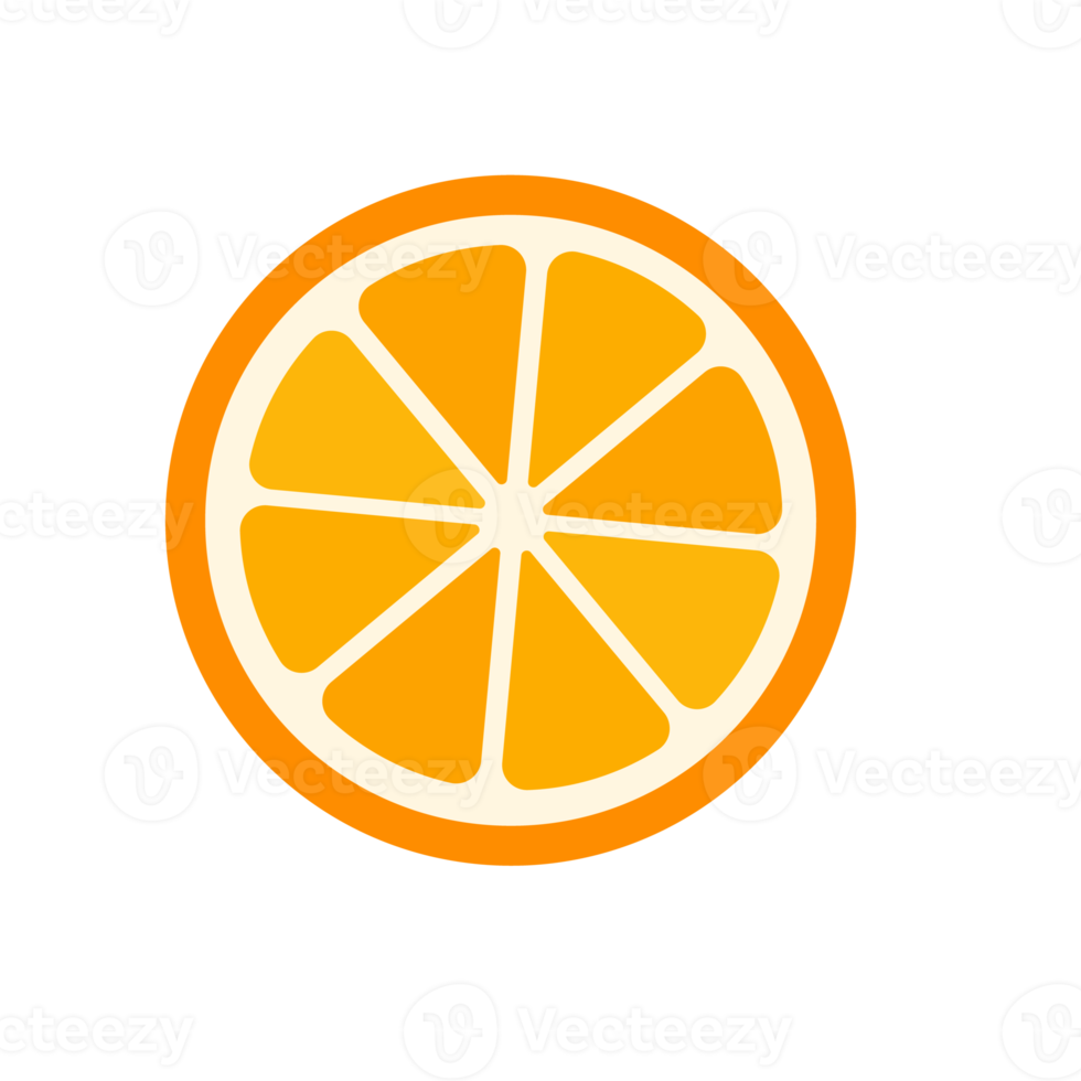 fruta de naranja dulce. las naranjas ricas en vitaminas se cortan en rodajas png