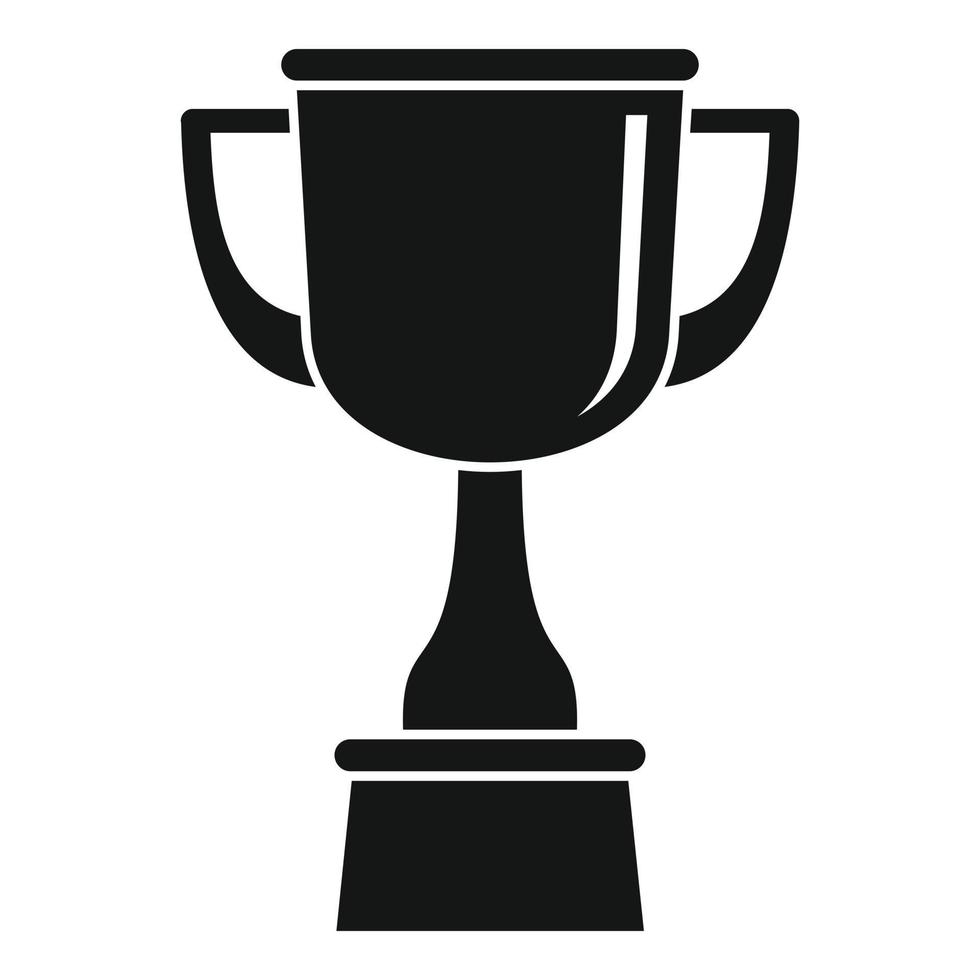 Gold cup icon, simple style vector