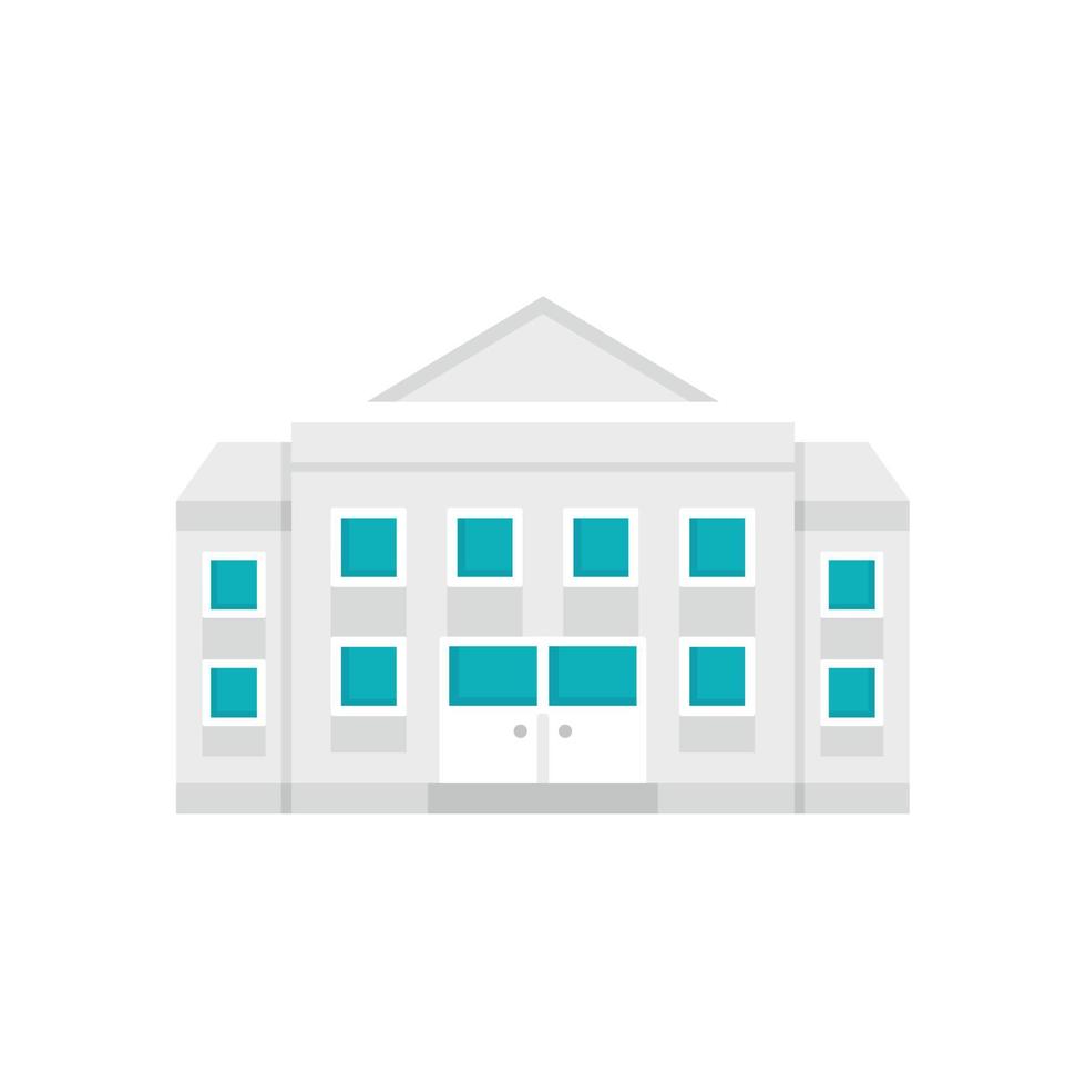 Courthouse building icon, flat style vector
