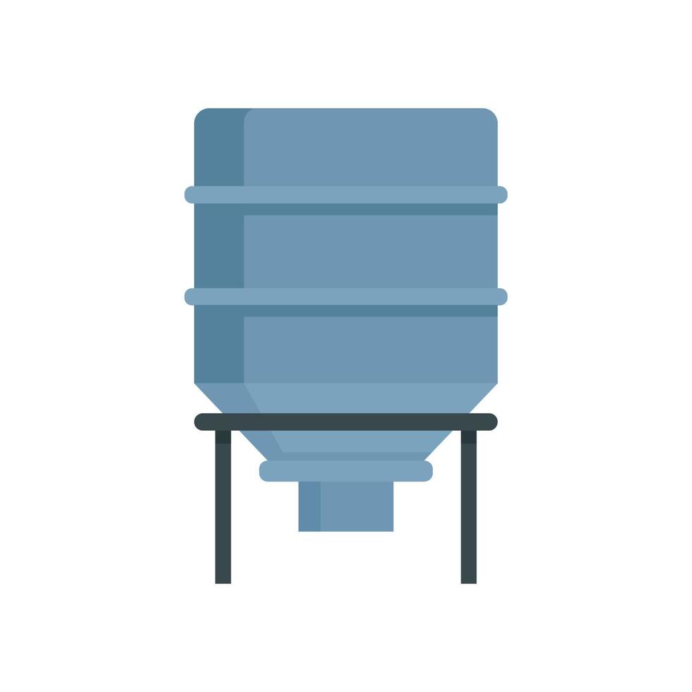 Bread flour tank icon, flat style vector