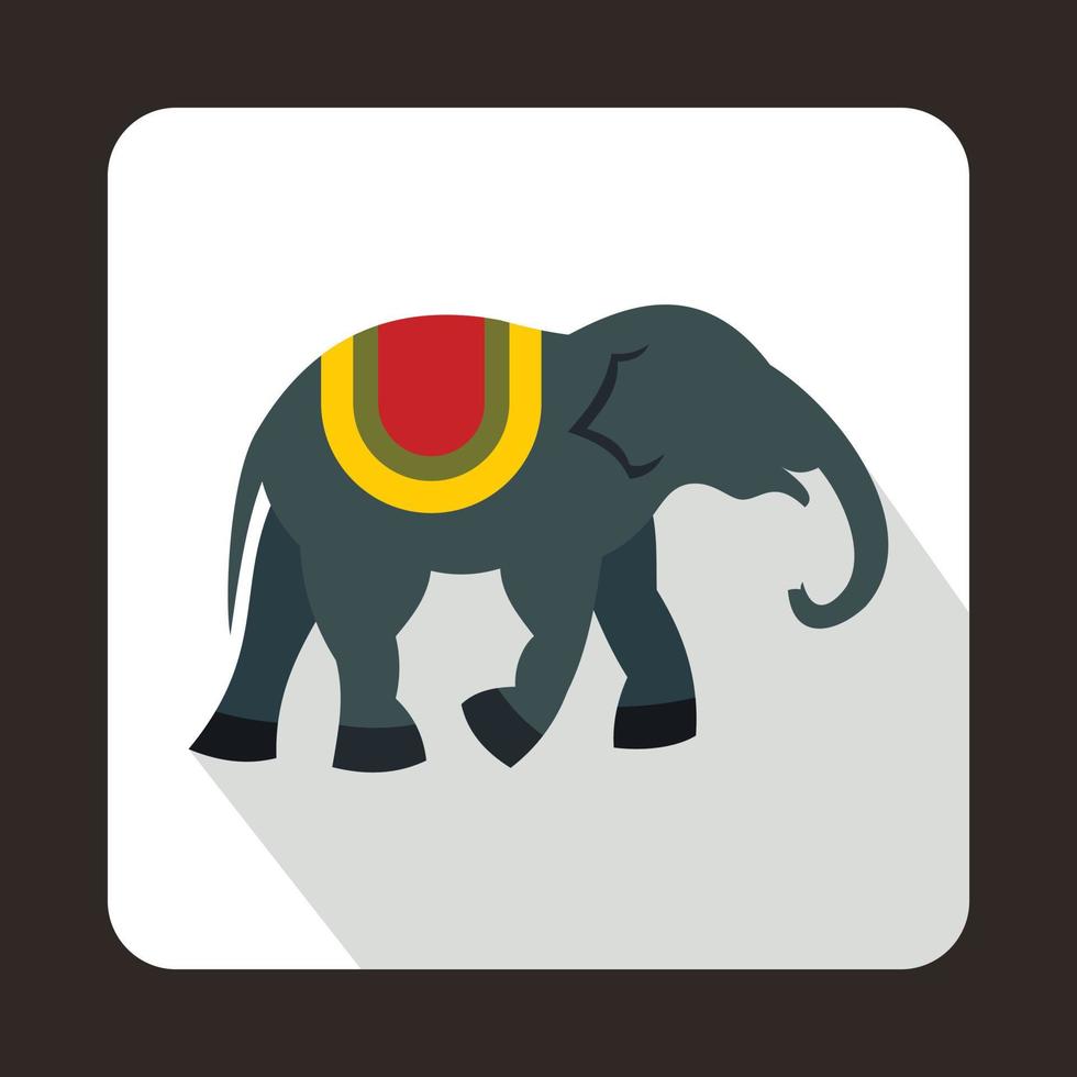 Elephant icon in flat style vector