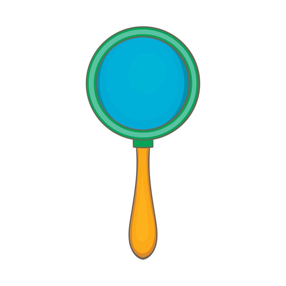 Magnifier icon, cartoon style vector